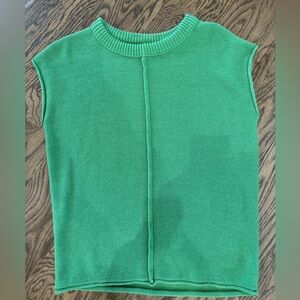 Green Sleeveless Knit Top
